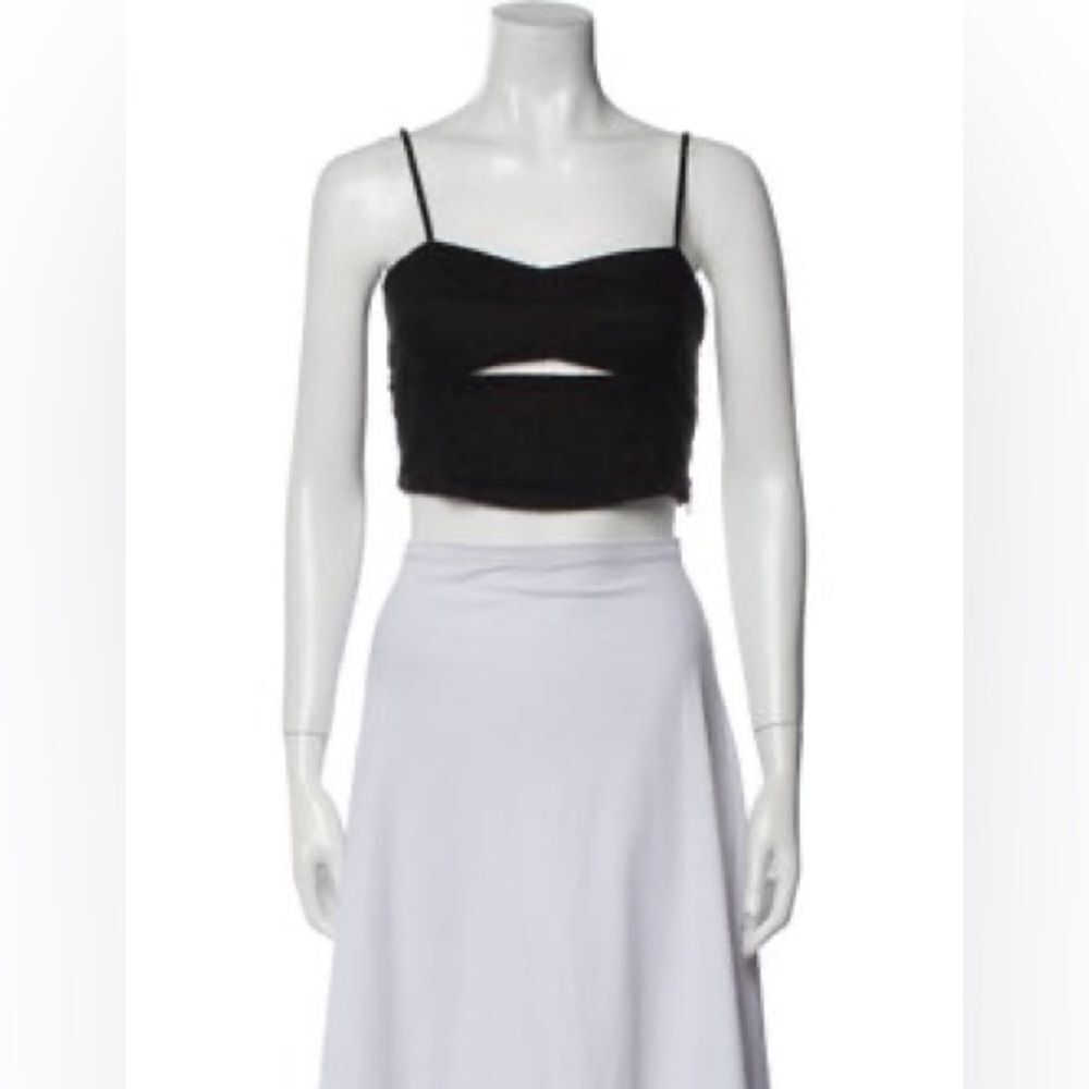 Jason Wu Square Neck Tank Black Sz S